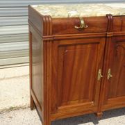 Enfilade Art Déco en noyer et plateau en marbre