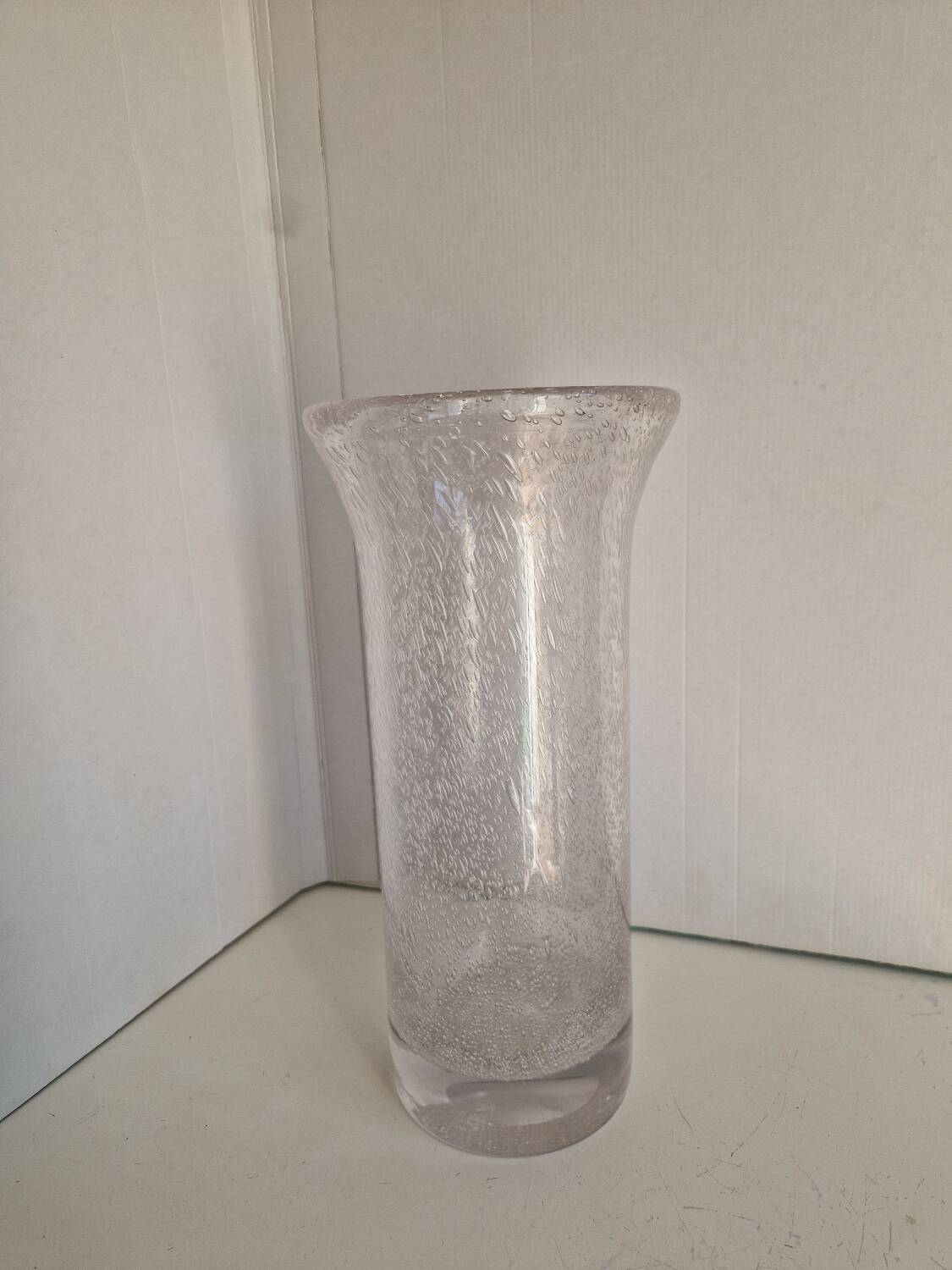 Large bubble glass vase in Biot style
