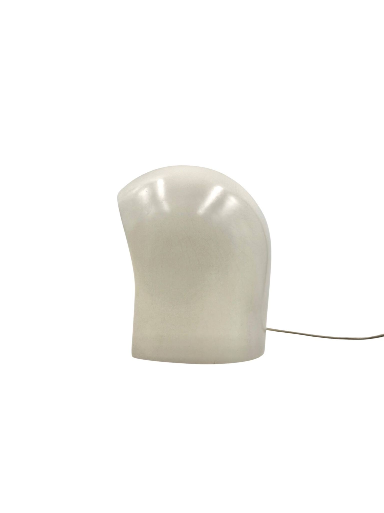 Lampe de table en céramique blanche organique, Italie 1970