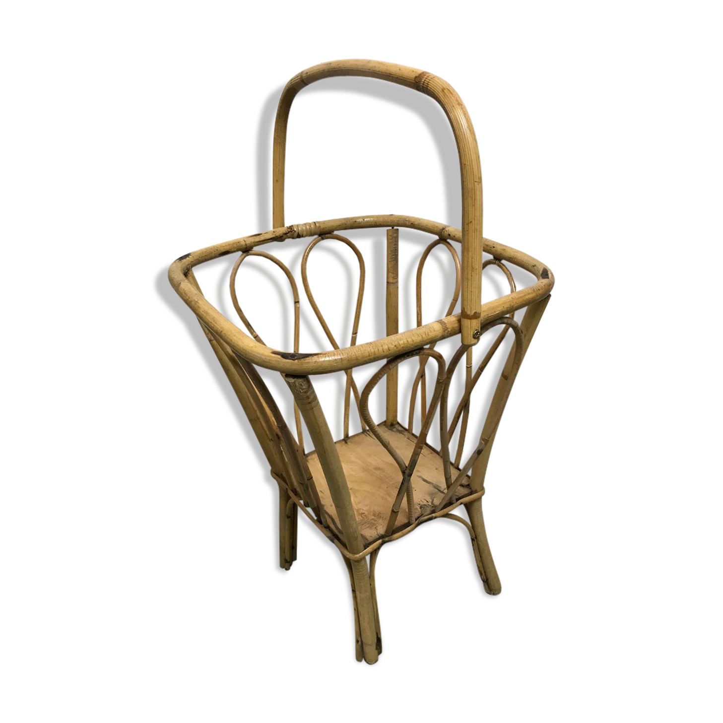 Rattan sewing basket