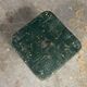 Small green painted wooden stool