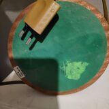 Globe lamp on teak base, 1950, 60, vintage