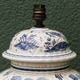 Potiche lamp base, in Moustiers earthenware, 18th century