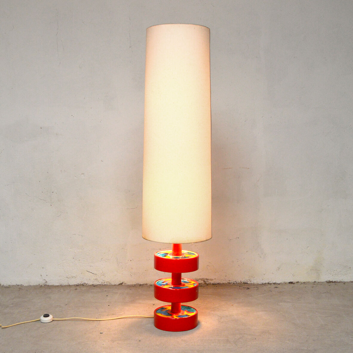 Ceramic floor lamp 1980s