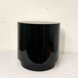 Bout de canapé, table basse d’appoint mélaninée noir 1970