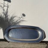 Large, long oval stainless steel platter by Rémy Letang