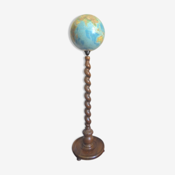 World map floor lamp