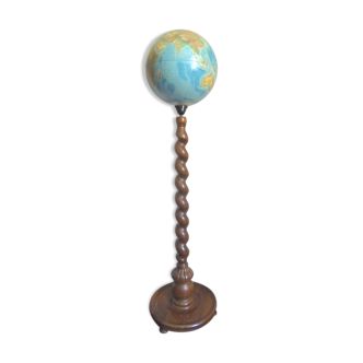 World map floor lamp