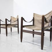 Pair of Safari Armchairs by Gianfranco Legler for Zanotta, 1960s