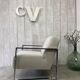Fauteuil design inox chromé