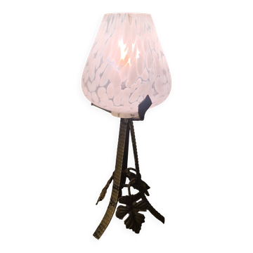 Lampe veilleuse art deco fer forgé , 32x12 tres bon etat