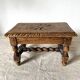 Tabouret bas en bois sculpté style Breton