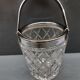 Vintage ice bucket in bevel glass and metal