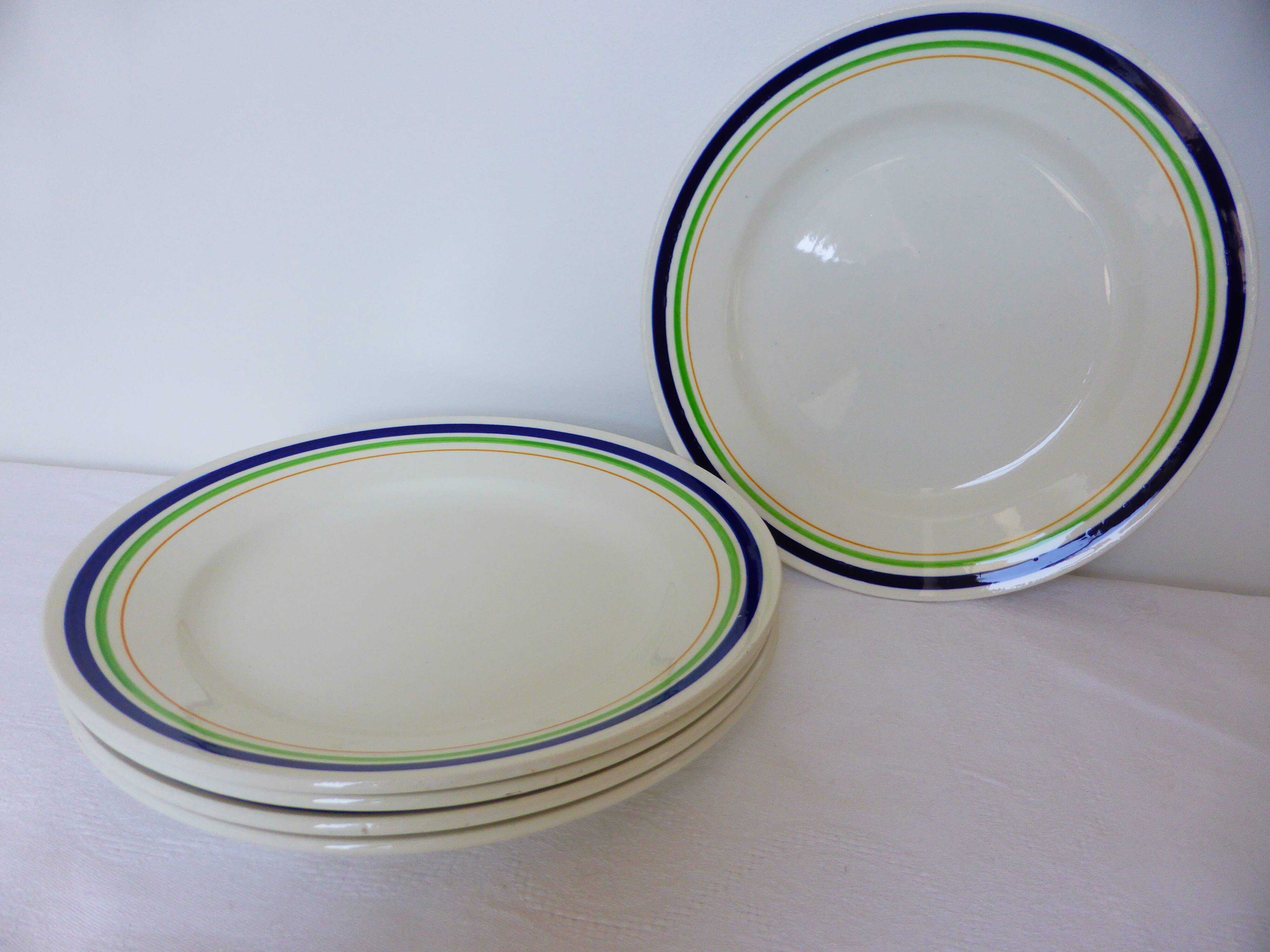 5 flat plates of Gien model Georges 210642