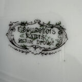 Set of monogrammed plates with gilt edges | E. Bourgeois | Late 19th century