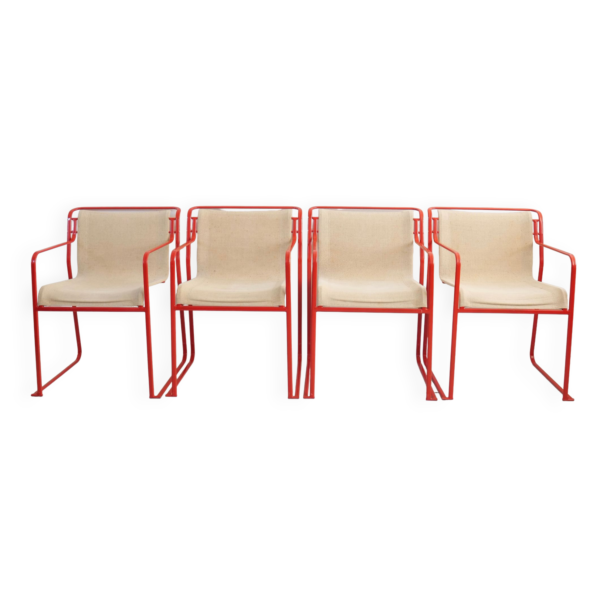 4 stackable chairs Gastone Rinaldi Thema Italy