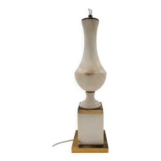 Marble and bronze column lamp base