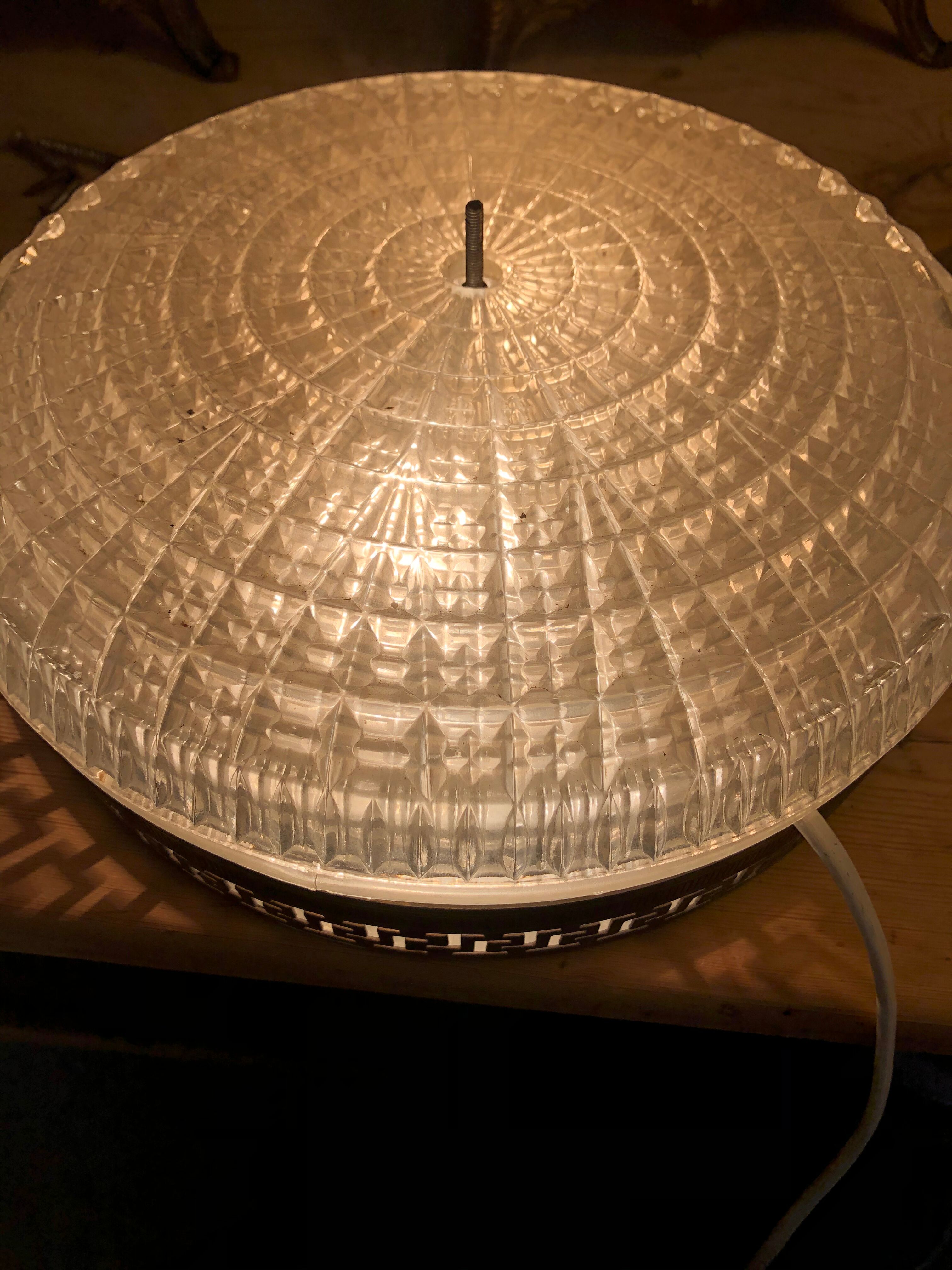 Pair of crystal ceiling lights
