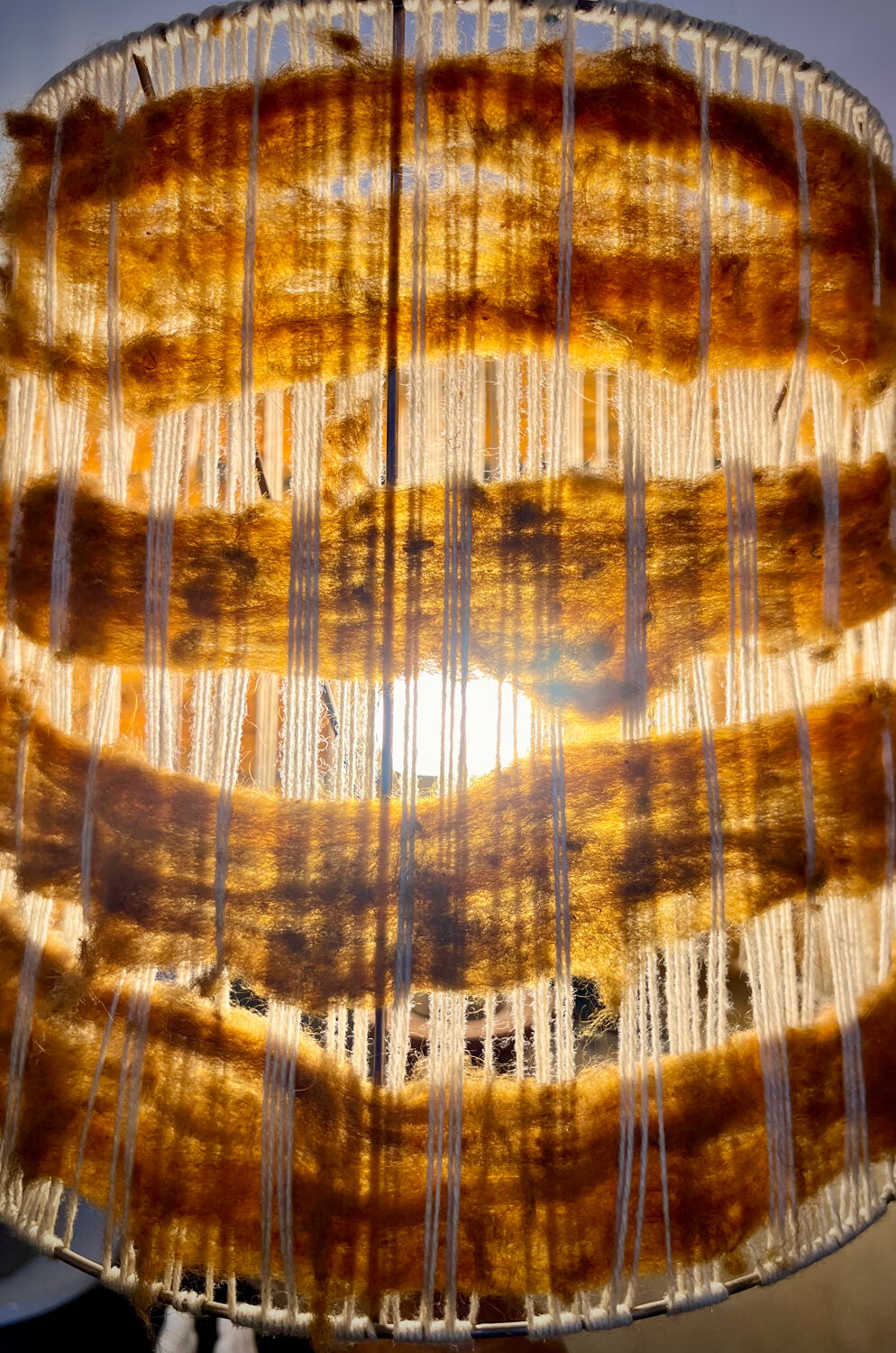 Vintage / bohemian chic wooden lamp