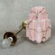 Art deco skyscraper – marbled pink opaline and brass