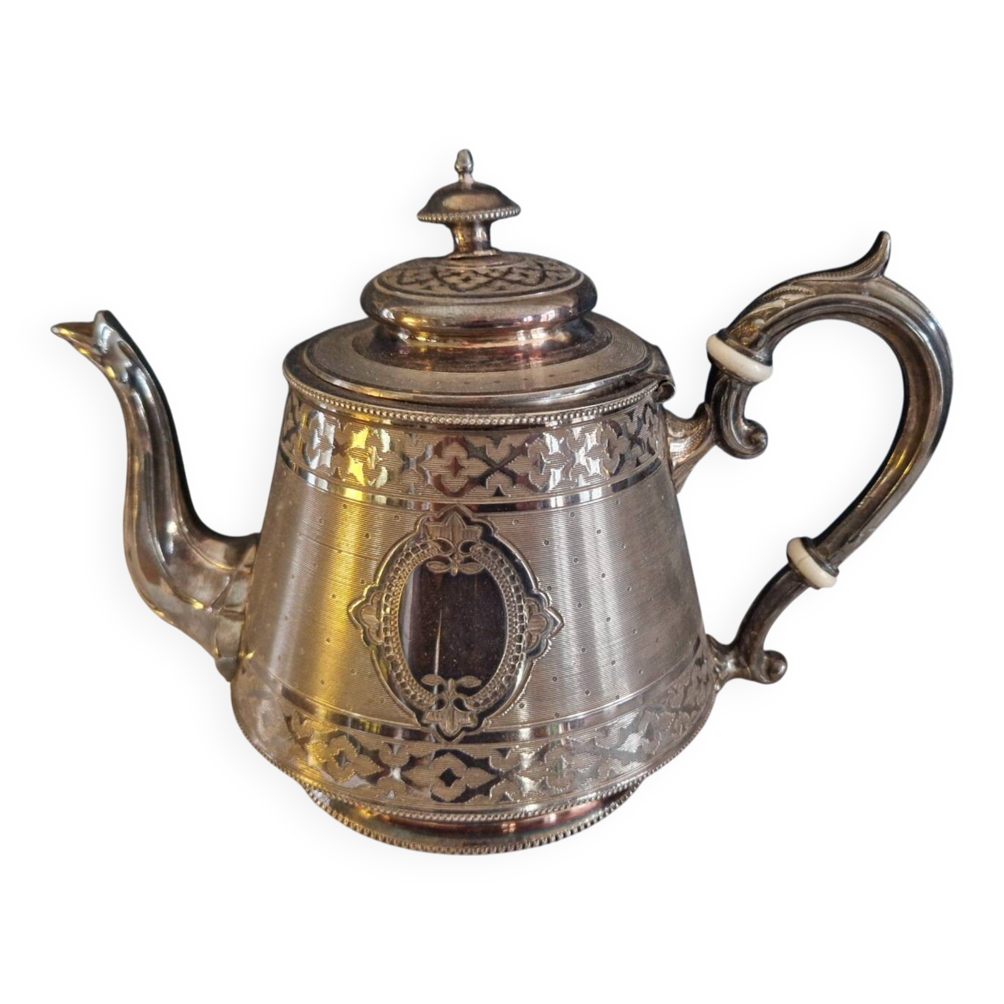 Silver metal coffee maker