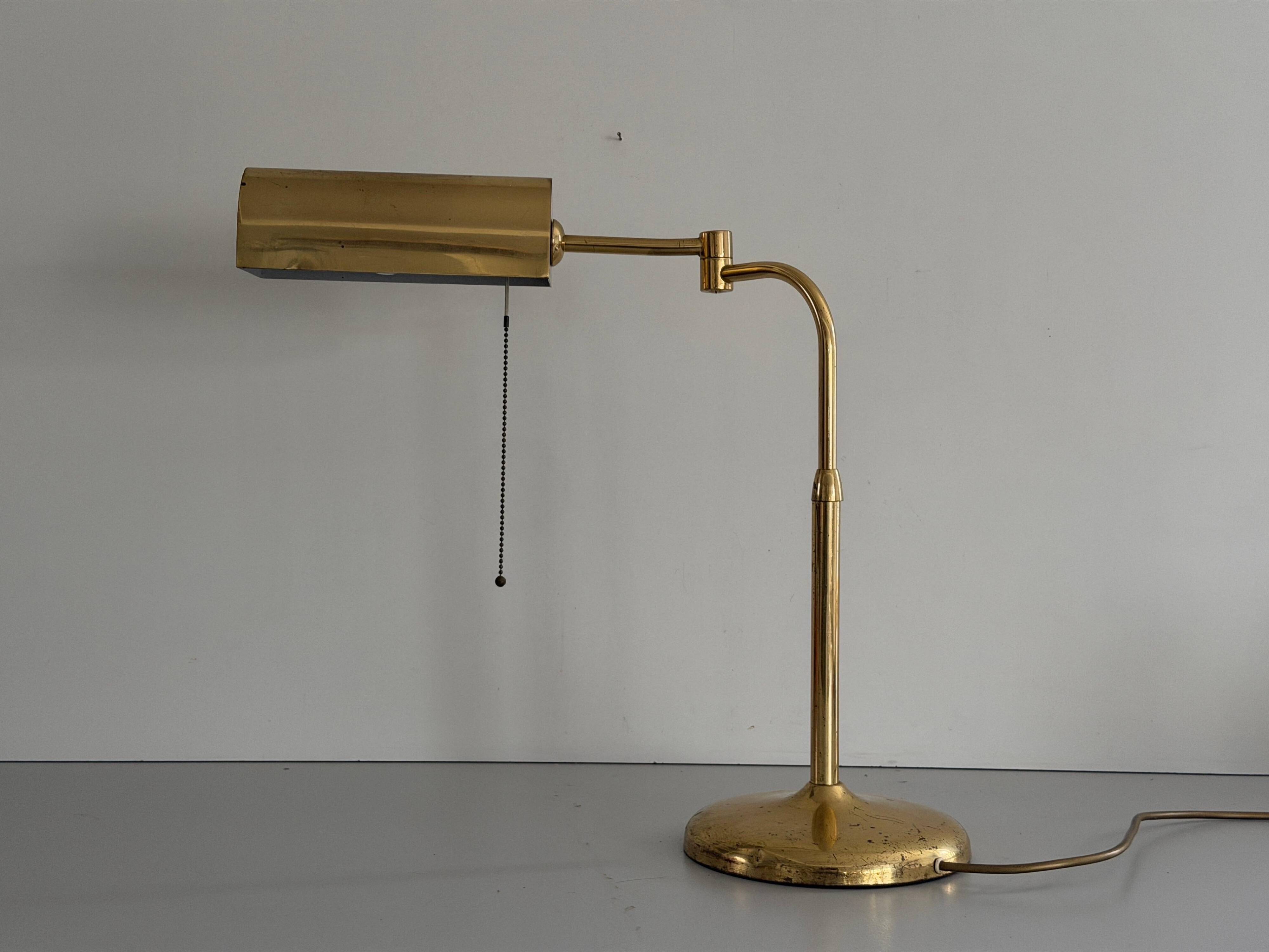 Brass table lamp by Florian Schulz, 1960s, Germany.