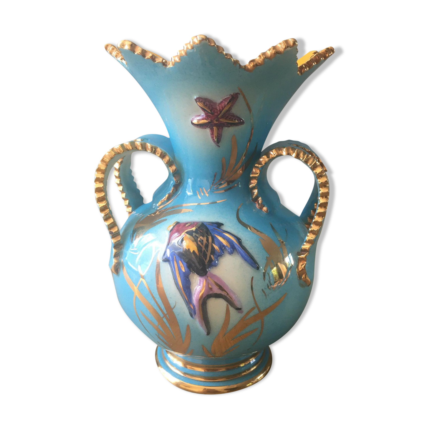 Vintage ceramic vase stamped Céroc Monaco