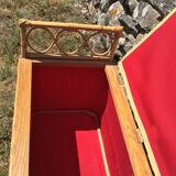 Rattan chest bench - vintage