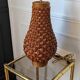 Large vintage woven lamp base in Riviera/Boho style from the 1970s.