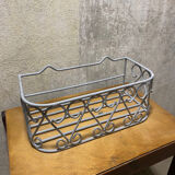 Gray wrought iron shelf