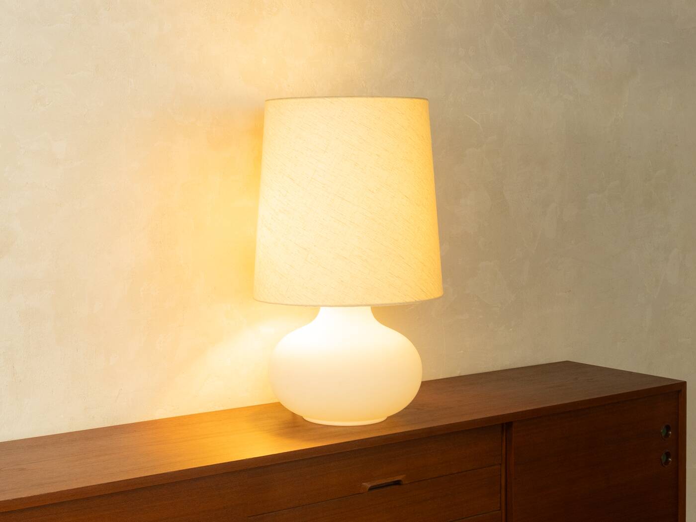 1970s table lamp, Heinz Josef Ohm, Glashütte Limburg, vintage