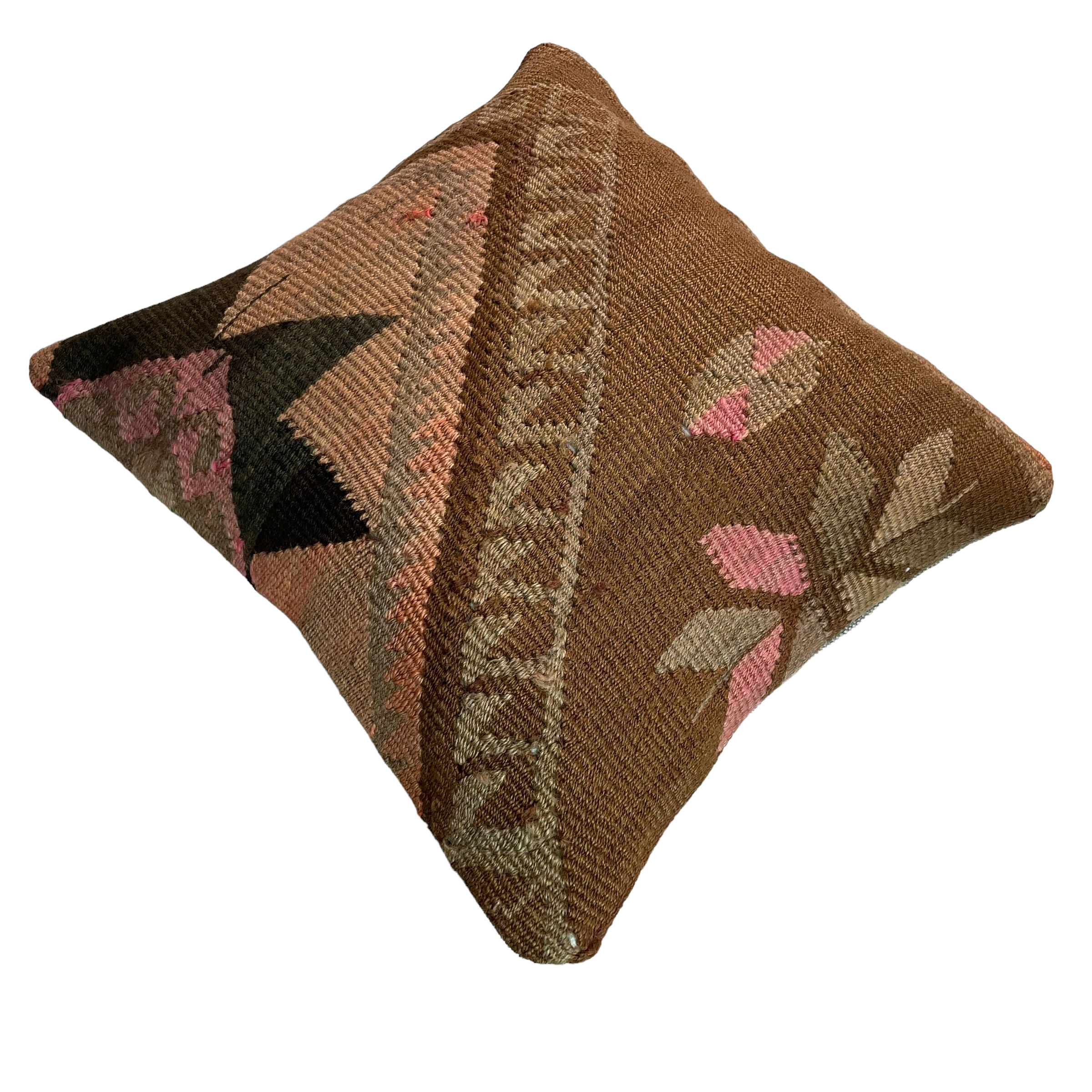 Vintage turkish kilim cushion cover, 40 x 40 cm