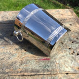 Champagne bucket art deco silver metal