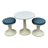 Tulip Space Age Table and 2 Stools
