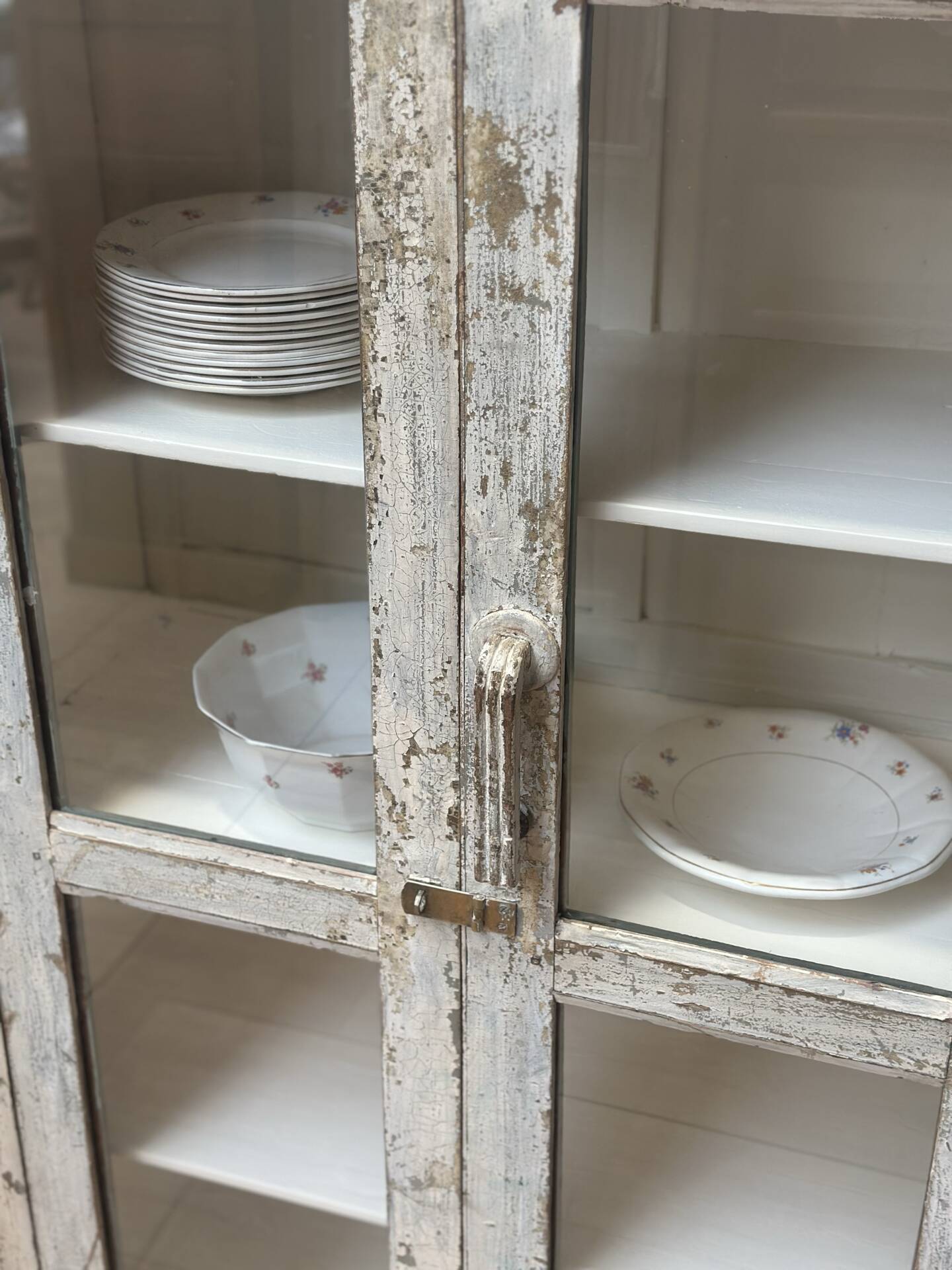 Antique glass cabinet