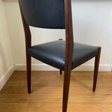 Scandinavian chair made of wood and skai