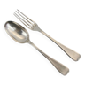 Art deco style encrypted cadet cutlery in sterling silver