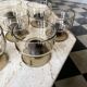 7 stemmed glasses, smoked glass, Mobil