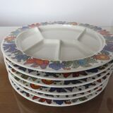 6 plates Acapulco Villeroy & Boch years 70