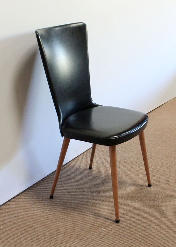 Suite of 8 baumann chairs, "essor" model – 1960s