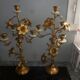 Paire de candélabres bronze laiton XIX