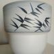 Paul MILLET in Sèvres - White & grey-blue vase - Black painted foliage