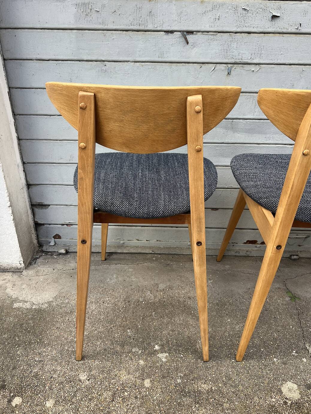 (Lot) 4 chaises Baumann Fontania (restaurées) 1960