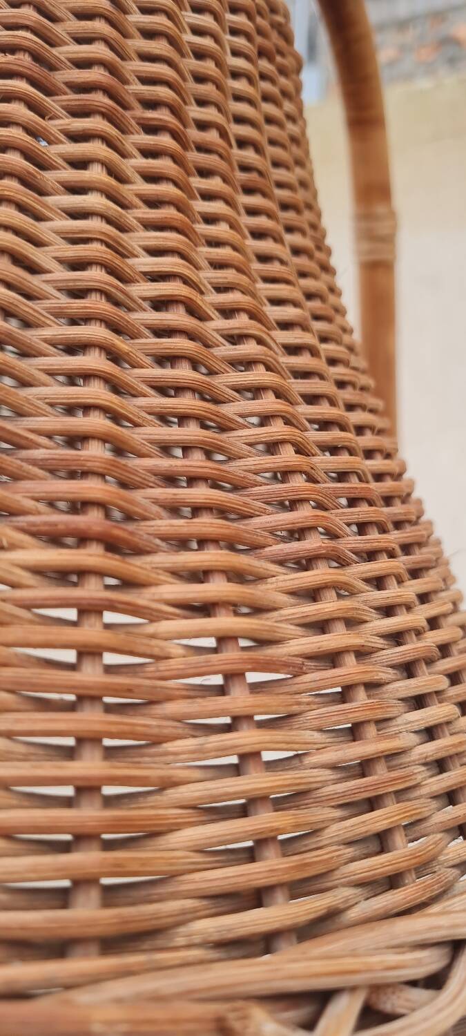 Vintage rattan floor lamp