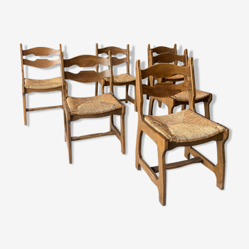 6 solid wood chairs from Guillerme and Chambron