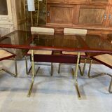 Set of 6 cane chairs and table