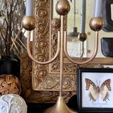 Brass trident candlestick