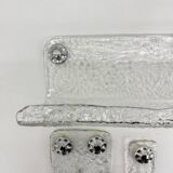 Set of Grohe ice glass bathroom set towel hanger, soap tray and plateau