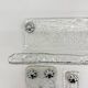 Set of Grohe ice glass bathroom set towel hanger, soap tray and plateau