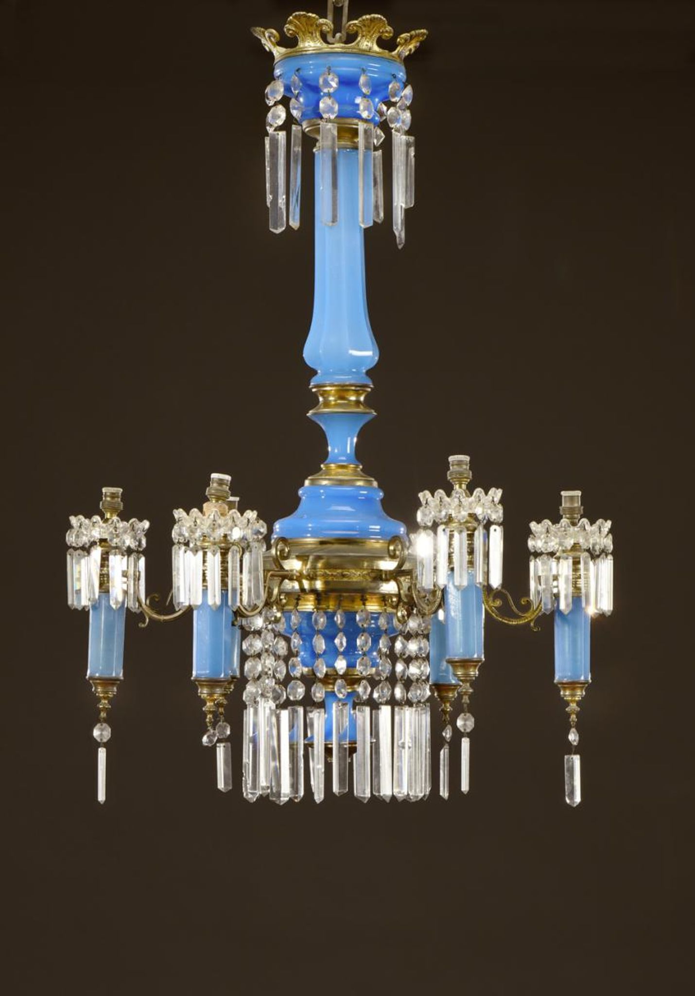 Lustre en opaline Napoléon III
